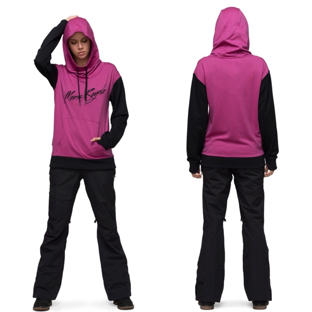 Mons Royale Merino Wool Pullover Hoodie Sz…